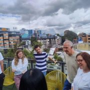 Group of students in a class learning Colombian Spanish at Learn More Than Spanish in Bogota