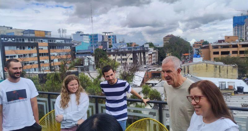 Group of students in a class learning Colombian Spanish at Learn More Than Spanish in Bogota