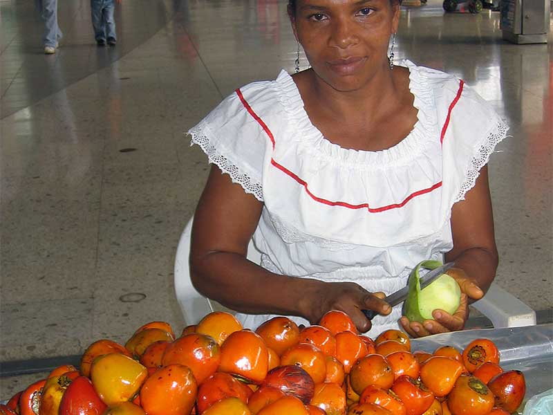 Colombian exotics fruits: Chontaduro