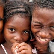 Afro-Colombian kids from the Caribbean region