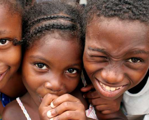 Afro-Colombian kids from the Caribbean region