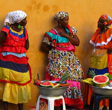 Palenqueras, women from San Basilio de Palenque. A symbol of Cartagena