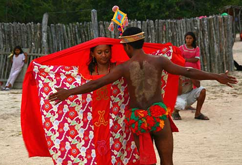 Wayuu, an indigenous ethnic group, living in Guajira Peninsula