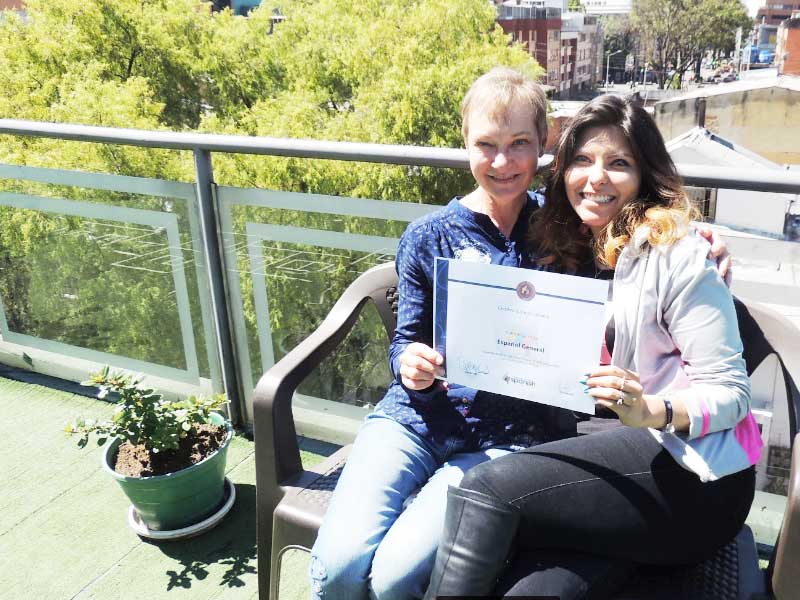 Spanish student in Bogota with tutor