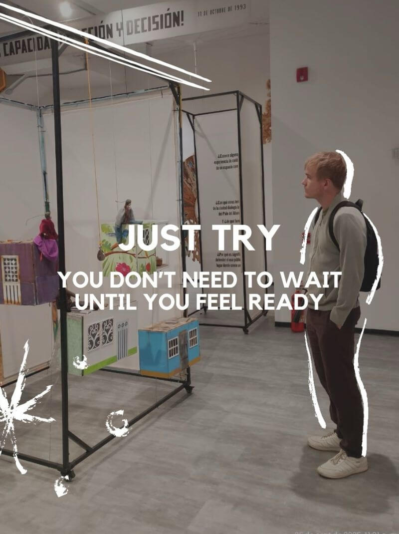 Text on image: Learn Colombian Spanish Goals: Just try