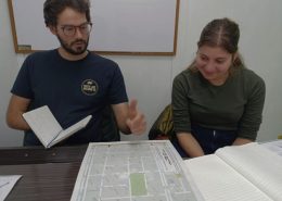 Two students learning Spanish in a classroom at a Spanish school in Bogotá