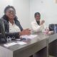 Two students learning Colombian Spanish in a classroom in Bogotá